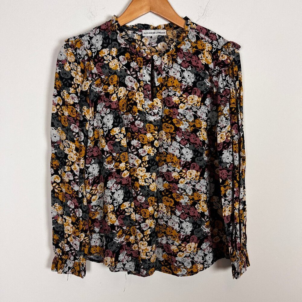 2/$30 Alexander Jordan Floral Top M